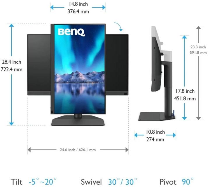 Produktbild BenQ PhotoVue SW272U (3840 x 2160 Pixel, 27")