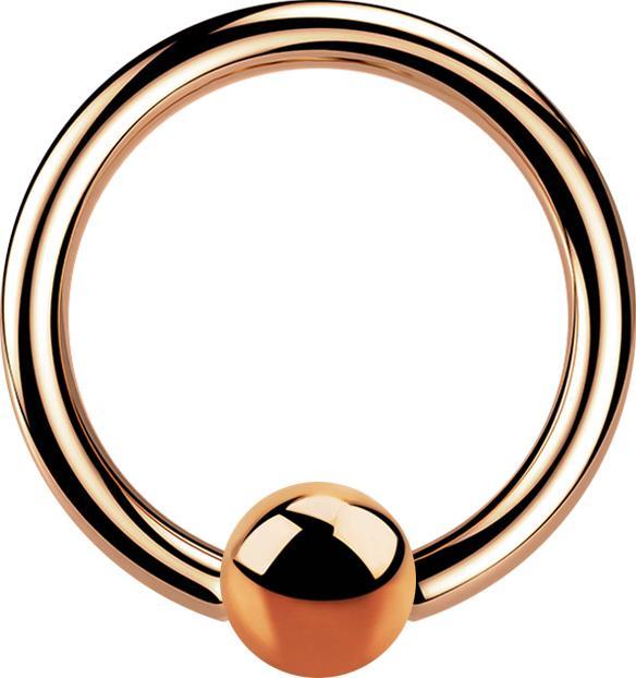 Star Piercing Micro Ball Closure Ring rosegold (Chirurgenstahl 316L)