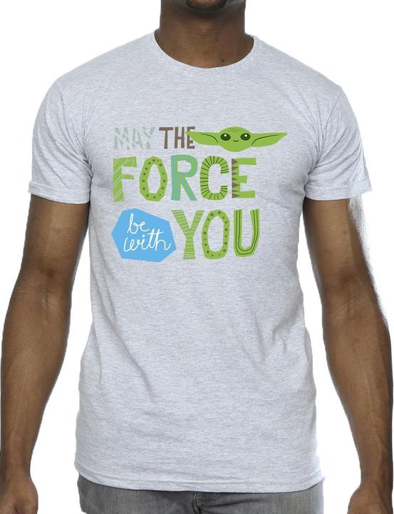 Actual product image Star Wars Mens The Mandalorian May The Force Be With You T-Shirt (S)