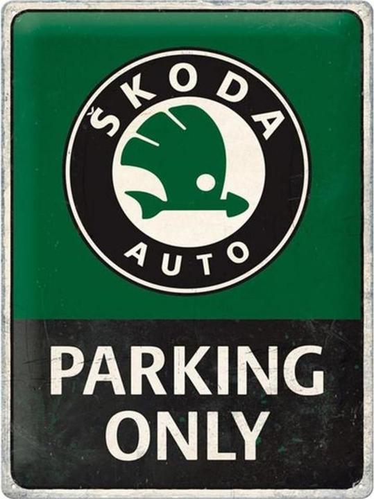 Image du produit Nostalgic-Art Merchandising Panneau Skoda Parking only 30 x 40 cm, métal (30 x 40 cm)
