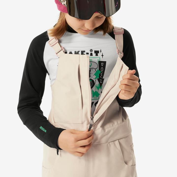Image du produit Wedze Salopette de snowboard enfants piste - 500 blanc (164)