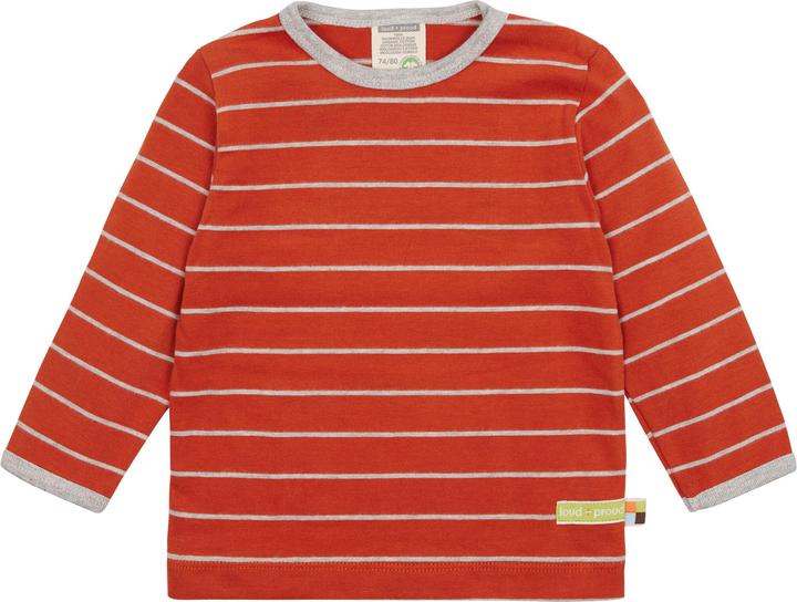 Actual product image loud + proud Shirt long sleeve striped terracotta (62)