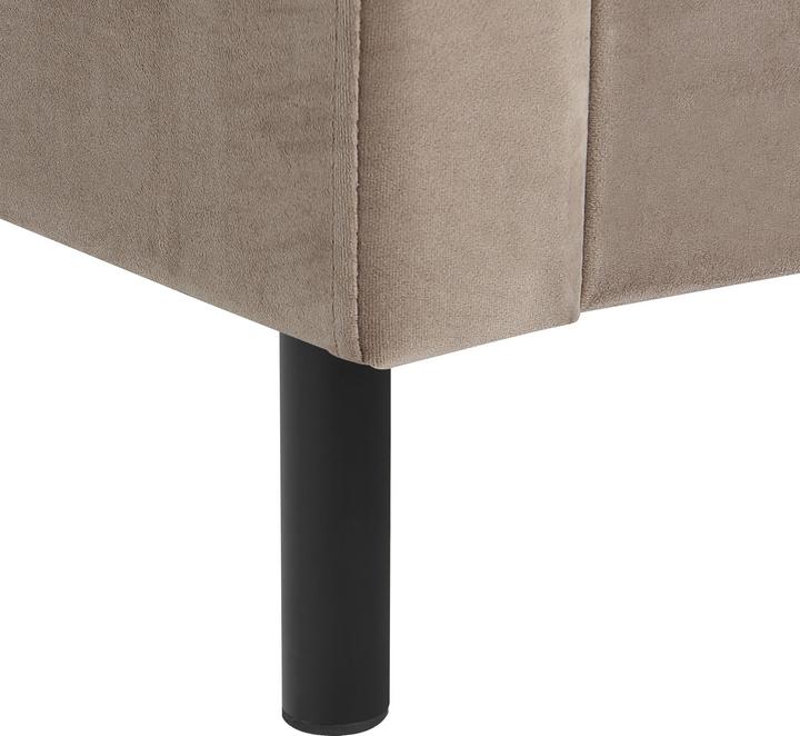 Produktbild Beliani Polsterbett Samtstoff taupe Lattenrost 140 x 200 cm VILLETTE (140 x 200 cm)