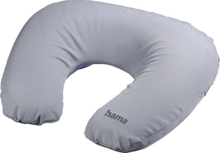 Actual product image Hama Inflatable Neck Cushion, 48 x 32 cm, grey (Additional padding)