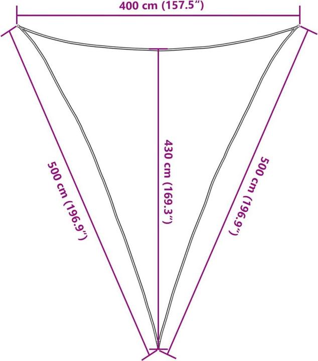 Actual product image VidaXL Sonnensegel 100% Polyester Oxford (4 x 5 x 5 m)