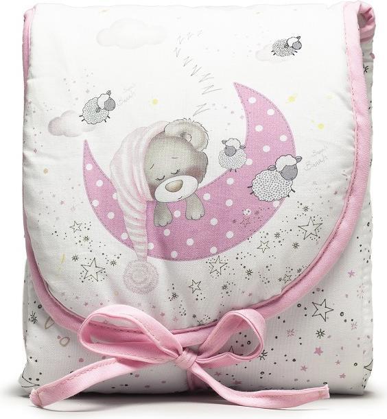Interbaby FASCIATOIO DA VIAGGIO - 45X75 CM - COTONE+PLASTICA - ROSA