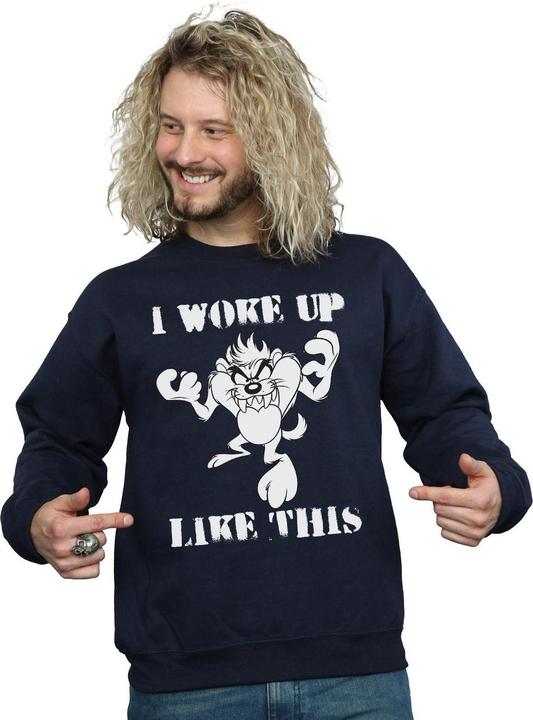 Actual product image Looney Tunes Mens Taz I Woke Up Like This Sweatshirt (XL)