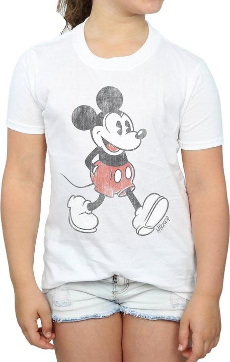 Actual product image Disney Girls Mickey Mouse Walking Cotton T-Shirt (140, 146)