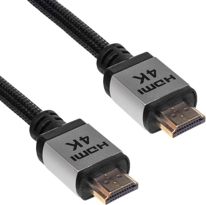 Actual product image Akyga Cable HDMI - HDMI 3m silver (AK-HD-30P) (3 m, HDMI)