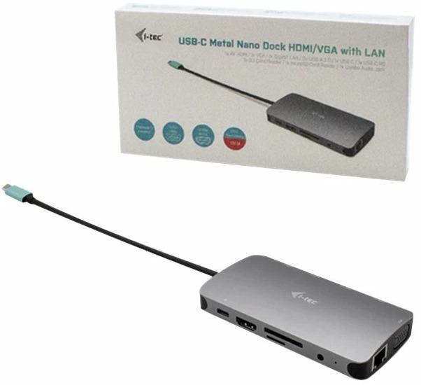 Immagine prodotto i-tec C31NANOVGA112W (USB-C, 8 Porti)