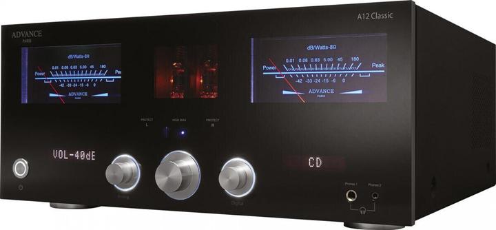 advance acoustic A12 Classic *schwarz* Streamingverstärker mit Röhrenvorstufe (Röhren-Vorstufe)