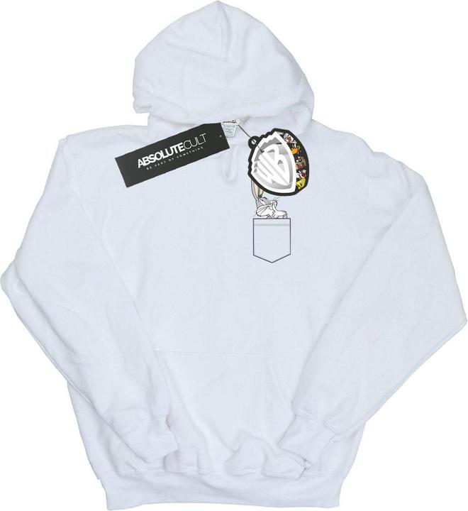 Immagine prodotto Looney Tunes Bugs Bunny Faux Pocket Felpa con Cappuccio Ragazzi (152, 158)