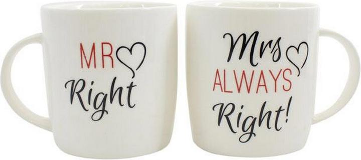 Produktbild Something Different Mr RightMrs Always Right Keramik Tassen Set (1 x)