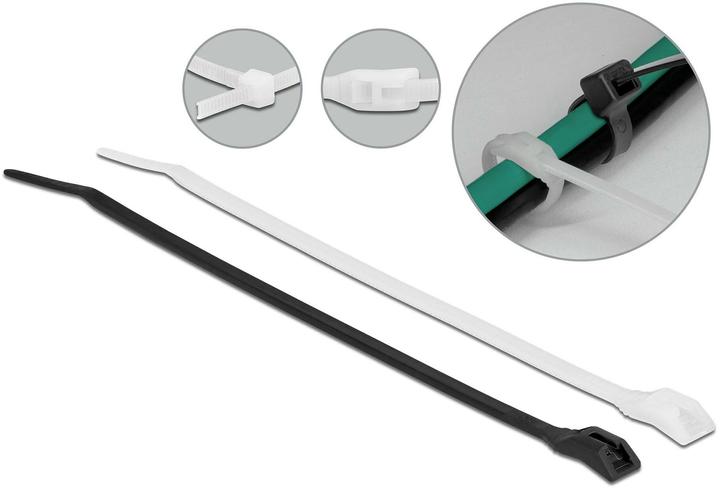 Delock Colliers de serrage à tête plate L 370 x l 3,6 mm 100 pièces (Serre-câbles en plastique, 370 mm, 100 pcs)
