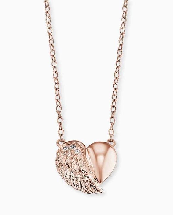 Actual product image Engelsrufer Necklace heart wings rose gold (925 silver, 44 cm)
