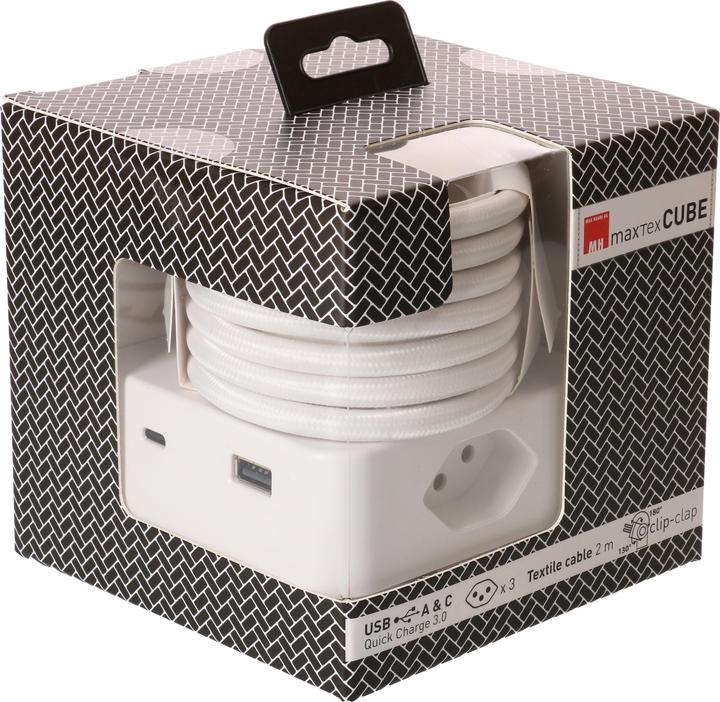 Image du produit Max Hauri Cube (3 x, Type 13, USB, USB-A, USB-C, 2 m)
