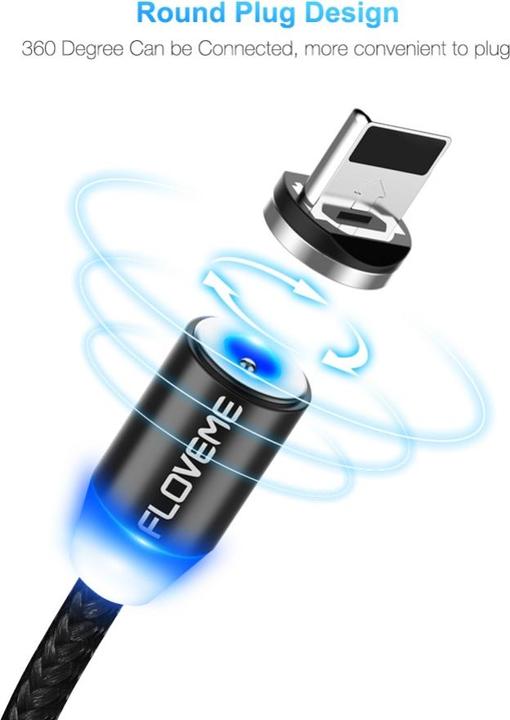 Actual product image Floveme Insnap MicroUSB Charging Cable with Magnetic Plug (USB 1.0)