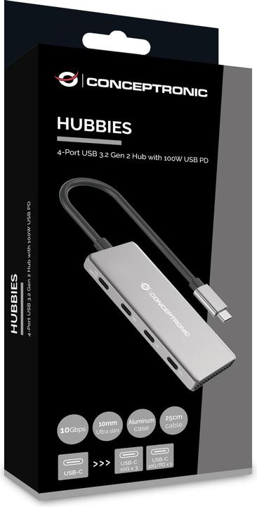 Actual product image Conceptronic 4 Port USB-Hub (USB-C, 4 Ports)