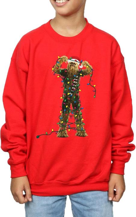 Actual product image Star Wars Boys Chewbacca Christmas Lights Sweatshirt (140, 146)