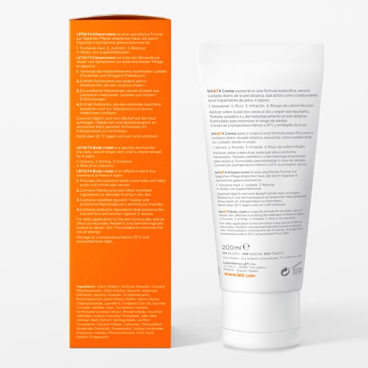 Produktbild Leti AT4 Atopic Skin Körpercreme bei Neurodermitis, 200 ml Creme (Körpercreme, 200 ml)