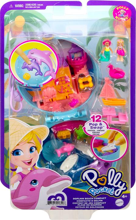 Image du produit Polly Pocket Coffret la plage du dauphin - Mini-poupée - Dès 4 ans