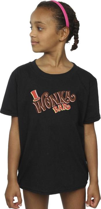Immagine prodotto Willy Wonka & the Chocolate Factory Bar Logo Maglietta Ragazze (140, 146)