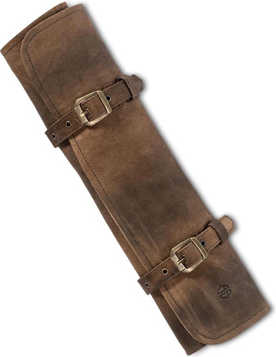 Immagine prodotto Angus Stoke Borsa portacoltelli in pelle, marrone scuro antico