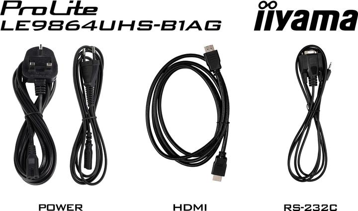 Actual product image iiyama 247.7cm(97,5") LH9864UHS-B1AG 16:9 2xHDMI+USB-C (Speditionsversand) (3840 x 2160 Pixels, 98")