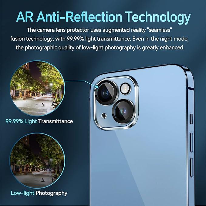 Produktbild Ivoler 4 Stück Kameraschutz Kompatibel mit iPhone 14/ iPhone 15/ iPhone 14 Plus/ iPhone 15 Plus (4 Stück, Apple iPhone 14 Plus, Apple iPhone 15 Plus, Apple iPhone 15, Apple iPhone 14)