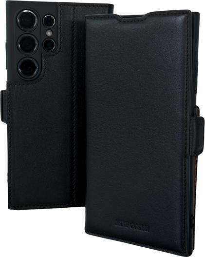 Actual product image Mike Galeli Book cover genuine leather Fabio black (Samsung Galaxy S24 Ultra)