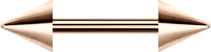 Star Piercing Barbell rosegold mit zwei Cones (Chirurgenstahl 316L)