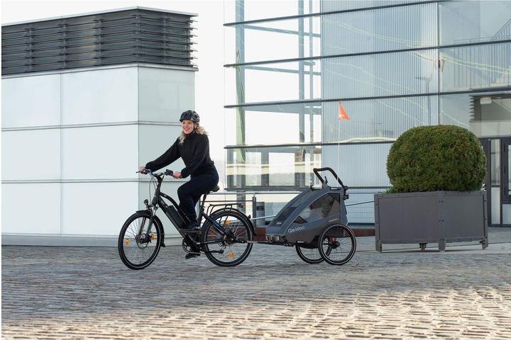 Actual product image Qeridoo Sportrex 1 Limited Edition Jeans Blue children's bike trailer