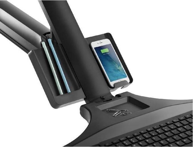 Produktbild Maclean Wandhalterung für zwei Monitore und Tastatur, Gasfeder mit Computerhalterung, für Monitore 17"27" (Wand, 27")