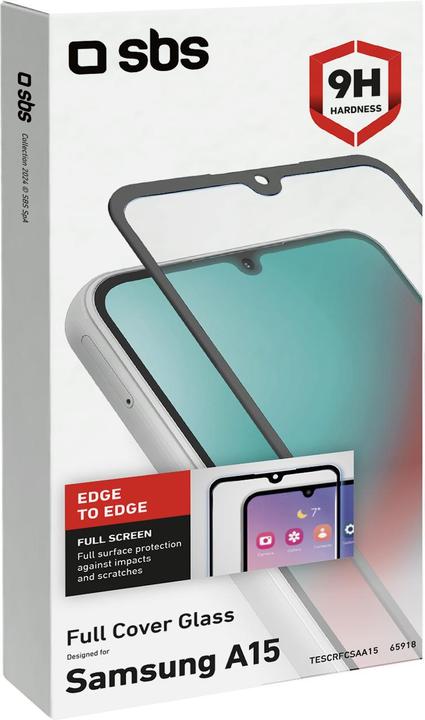Actual product image SBS Full Cover Glass (1 Piece, Samsung Galaxy A15)