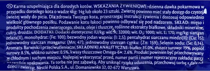 Nährwerte und Zutaten Felix Play Tubes Turkey Ham - Trockenfutter für Katzen - 50 g (Senior, 1 Stk., 50 g)
