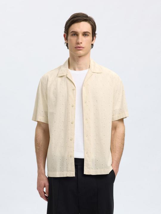 Image du produit Selected Homme Broderie Anglaise Chemise à manches courtes (L)