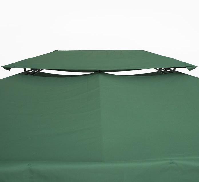 Produktbild Swisshandel24 Ersatzdach Pavillondach für Metallpavillon Gartenpavillon Partyzelt Gartenzelt Polyester 3x4m Grün (1200 cm, 300 cm)