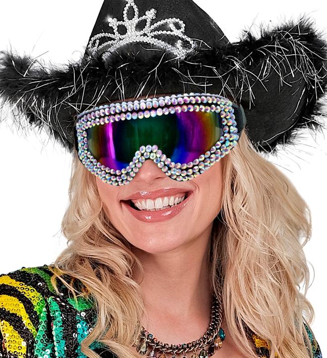 Image du produit Widmann Lunettes de ski des années 80 ornées de strass