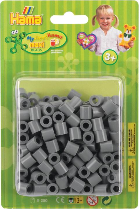Produktbild Hama Bügelperlen Maxi - Grau, 250 Stück