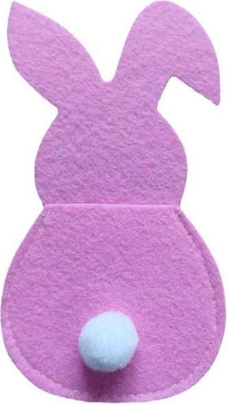Immagine prodotto MU Style Serie di posate pasquali Sacchetti portaposate Coniglietto di Pasqua (Set di 4) (1 x)