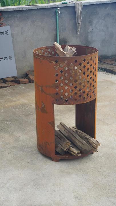 Immagine prodotto Wellcraft Cestello per il fuoco con scomparto per la legna (42 cm)