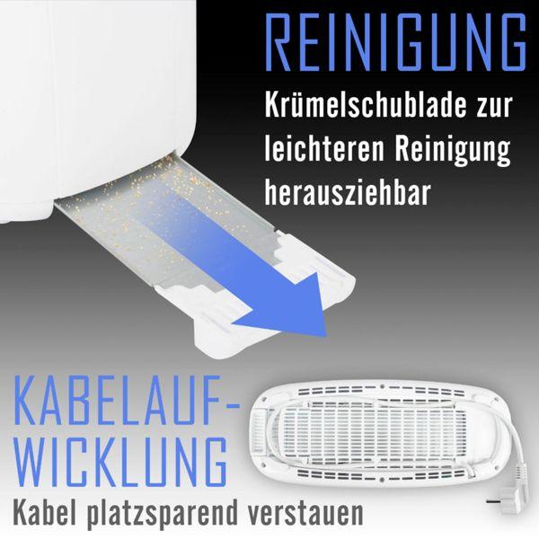 Actual product image Clatronic TA 3802 white 4-slice long slot toaster
