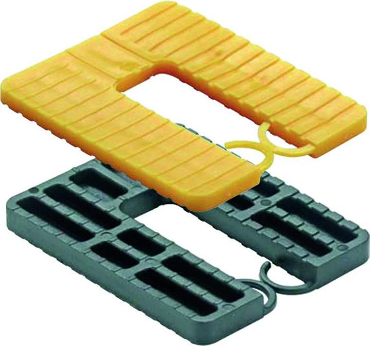 Produktbild Roto GLUSKE Euroklick Distanzplatte mit Sperrhaken 65 x 52,5 x 1 mm, weiss, 1000 Stk (100 Stk.)