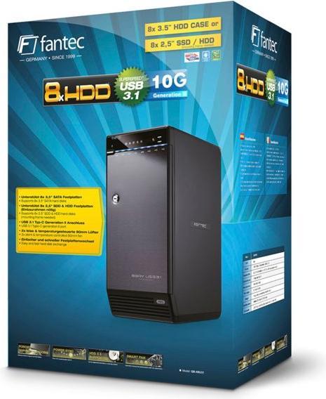 Image du produit Fantec QB-X8U31 8x 3,5 SATA HDD USB 3.1 (3.5")