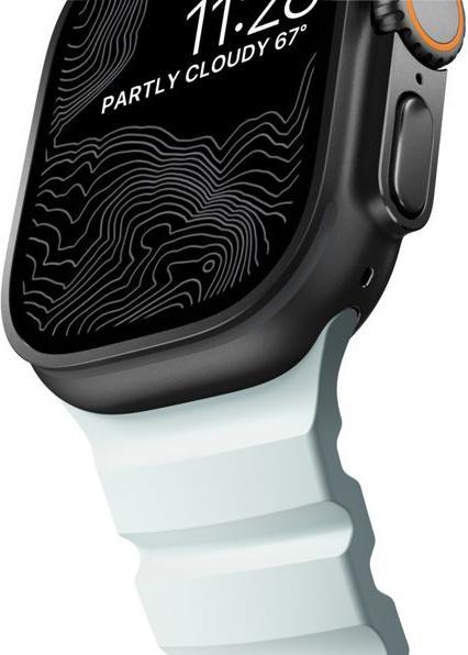 Immagine prodotto Nomad Rocky Point Band 46/49mm Icy Blue Glow Connector Black (Gomma fluorurata (FKM), Apple Watch Ultra 2, Apple Watch Ultra)