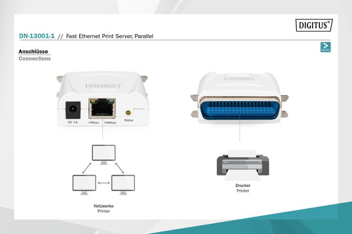 Produktbild Digitus Printserver Fast Ethernet