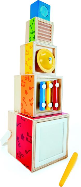 Actual product image Hape Music Stacking Cube (German)