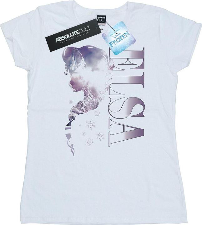 Actual product image Disney Womens/Ladies Frozen Ice Kingdom Silhouette Cotton T-Shirt (L)