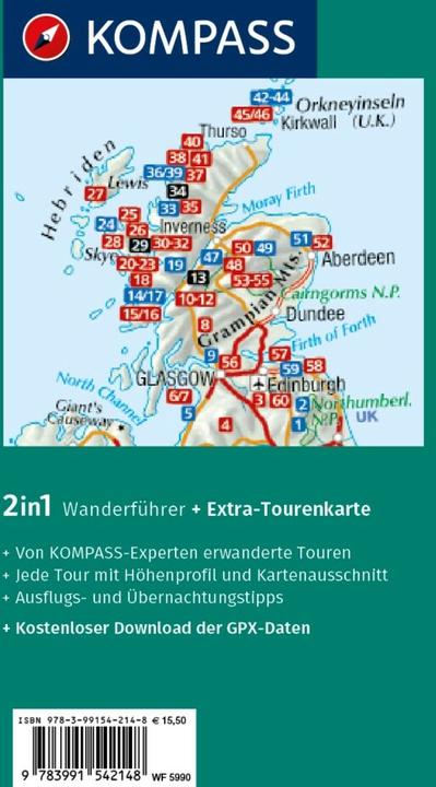 Immagine prodotto Wanderführer Schottland, Wanderungen an den Küsten und in den Highlands 60 Touren mit (Tedesco, Michael Will, 2024)