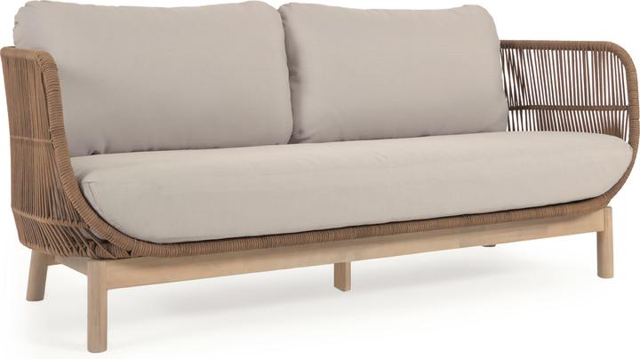 Rahmen: Natur, Seil: Beige, Kissen: Beige